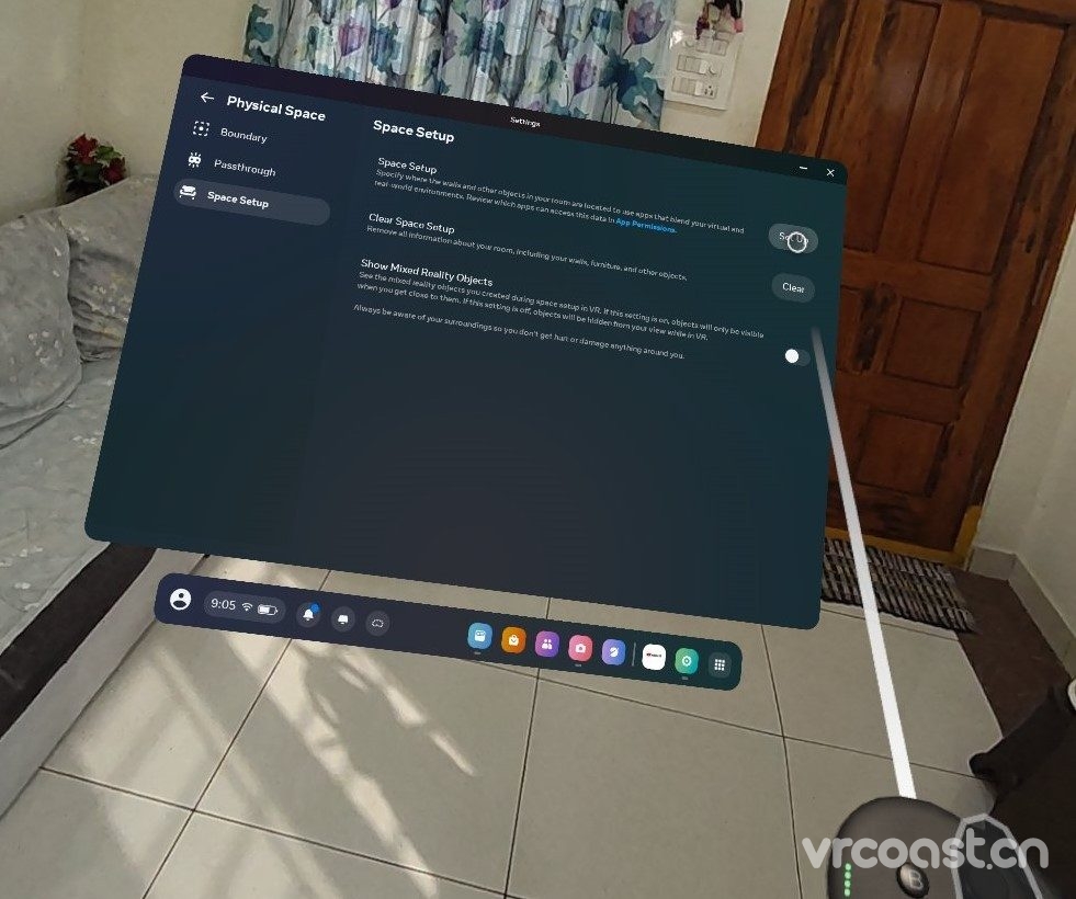 Quest 3 中的物理空间设置